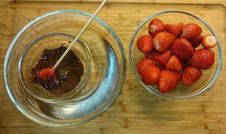 Snack tid simpel hjemmelavet chokoladefondue